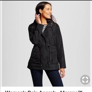 Merona Small Black Rain Anorak jacket